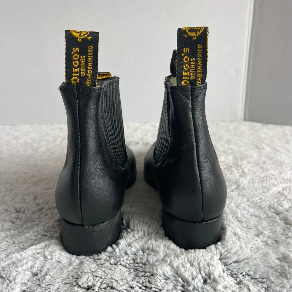 Kids Traditional Mexican Botines Charros Yellow Pull Tabs Size 13